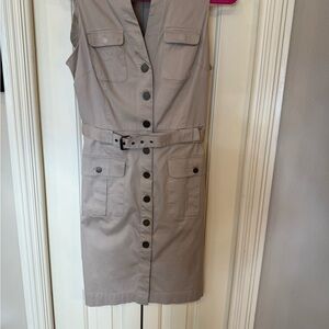 Banana Republic Gray Button-Down Dress